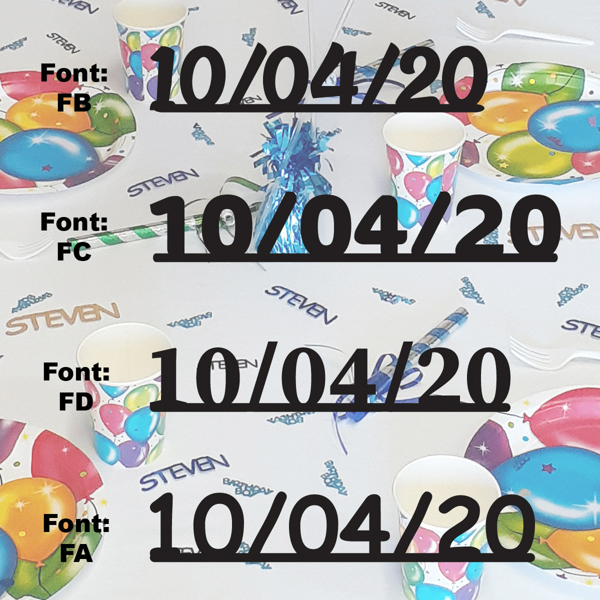 Custom-Fetti Date - 10/04/24 or 10/04/25  Black