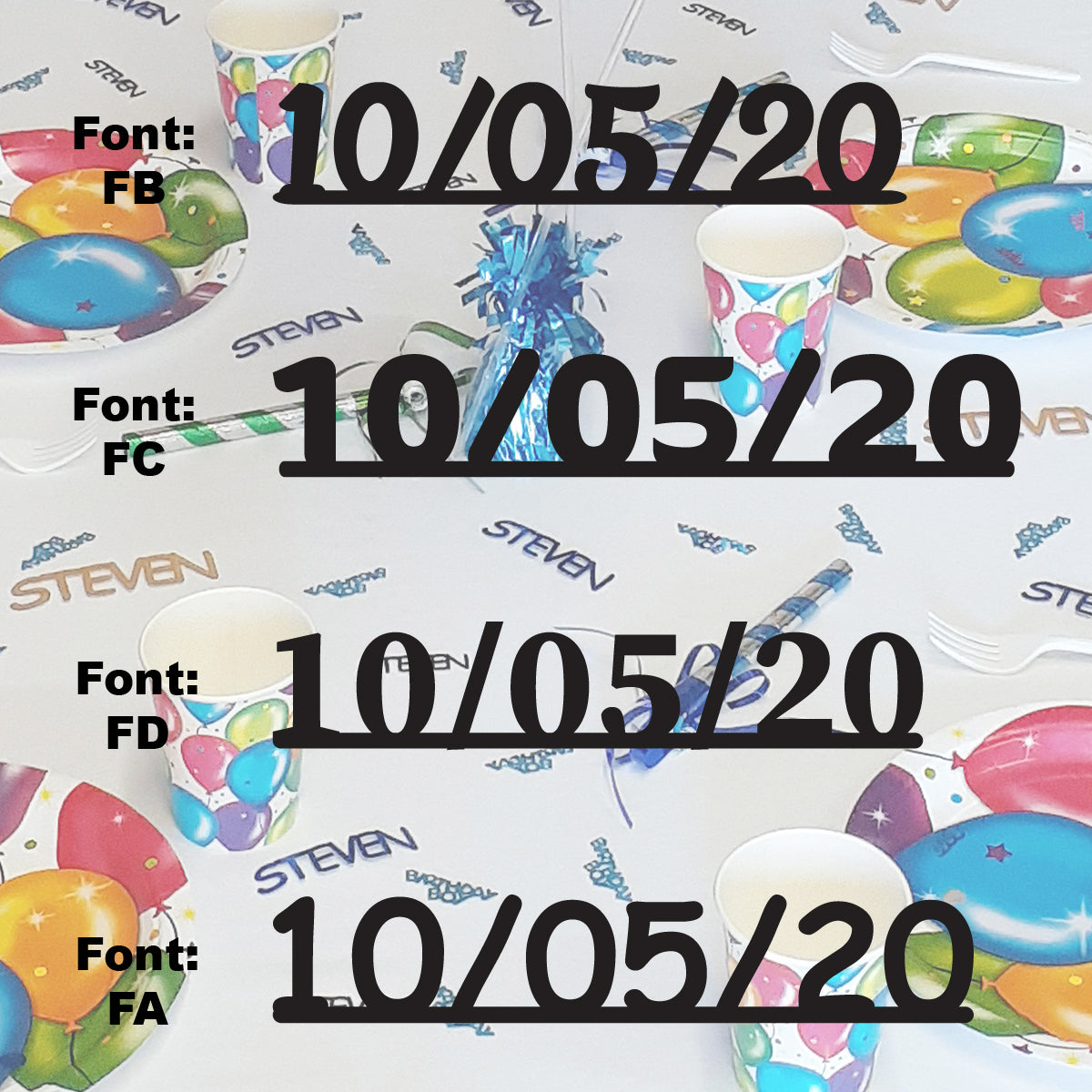 Custom-Fetti Date - 10/05/24 or 10/05/25  Black