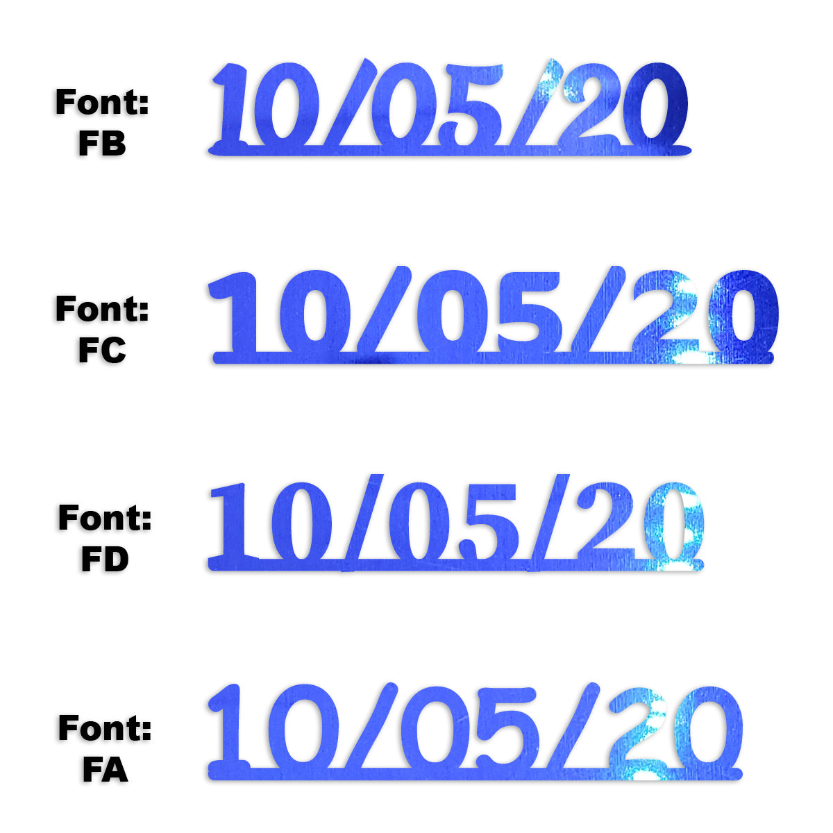Custom-Fetti Date - 10/05/24 or 10/05/25  Blue Royal