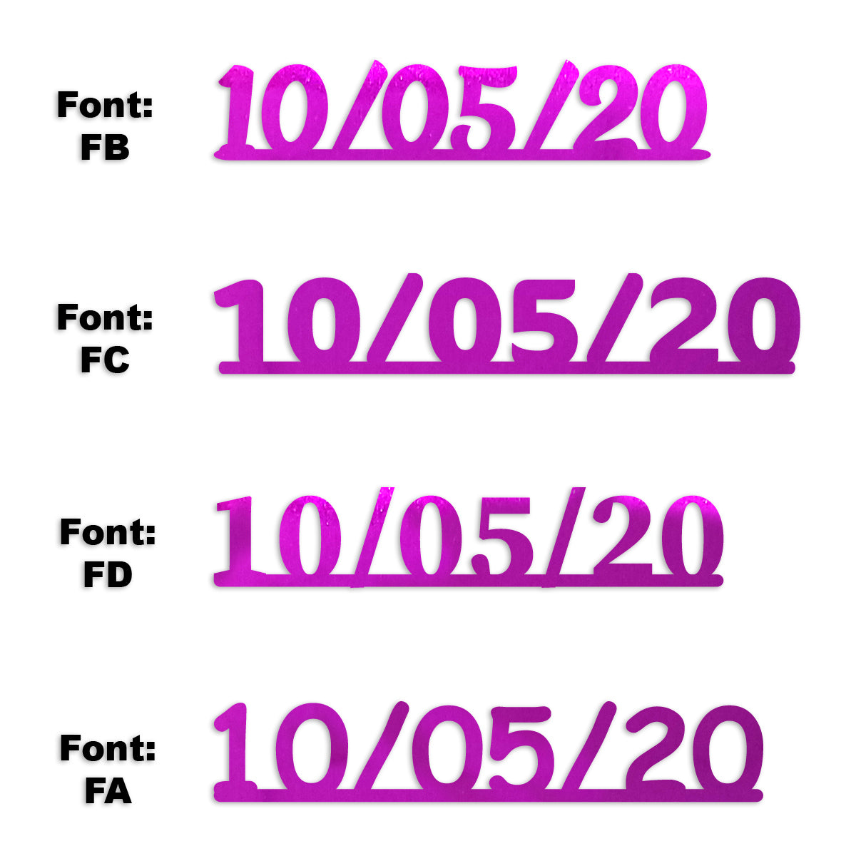 Custom-Fetti Date - 10/05/24 or 10/05/25  Fuchsia