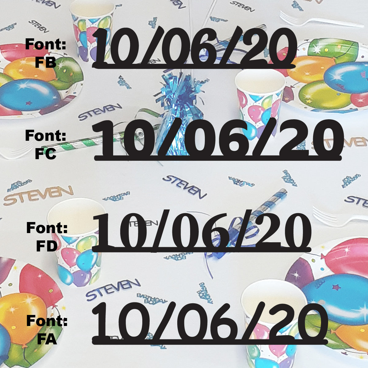 Custom-Fetti Date - 10/06/24 or 10/06/25  Black