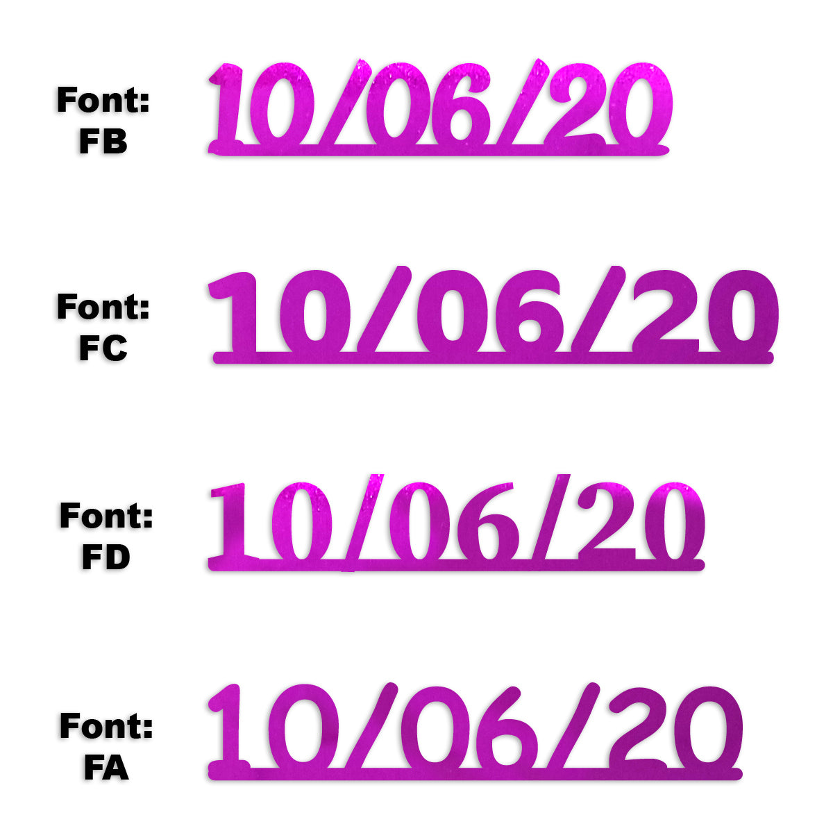 Custom-Fetti Date - 10/06/24 or 10/06/25  Fuchsia
