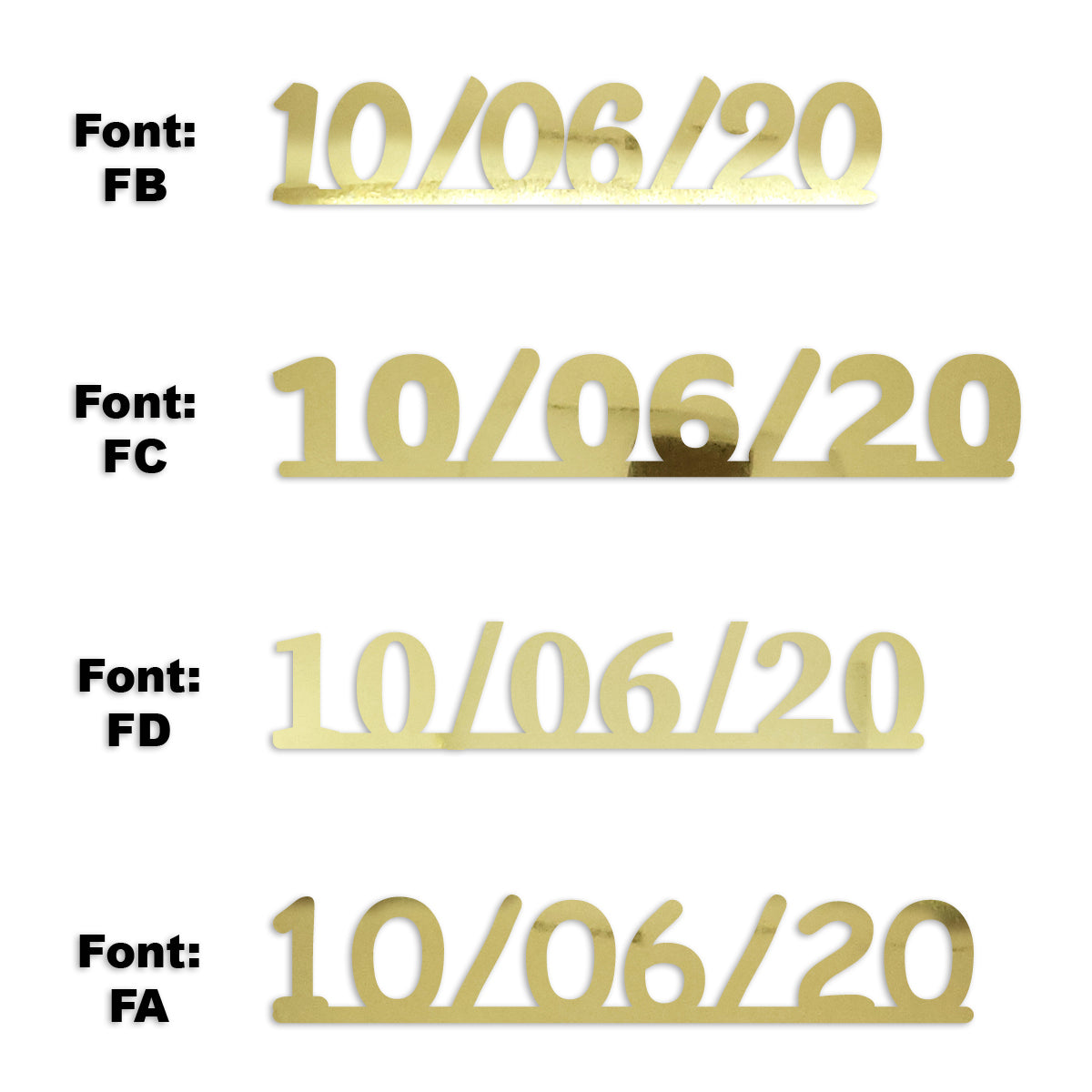 Custom-Fetti Date - 10/06/24 or 10/06/25  Gold