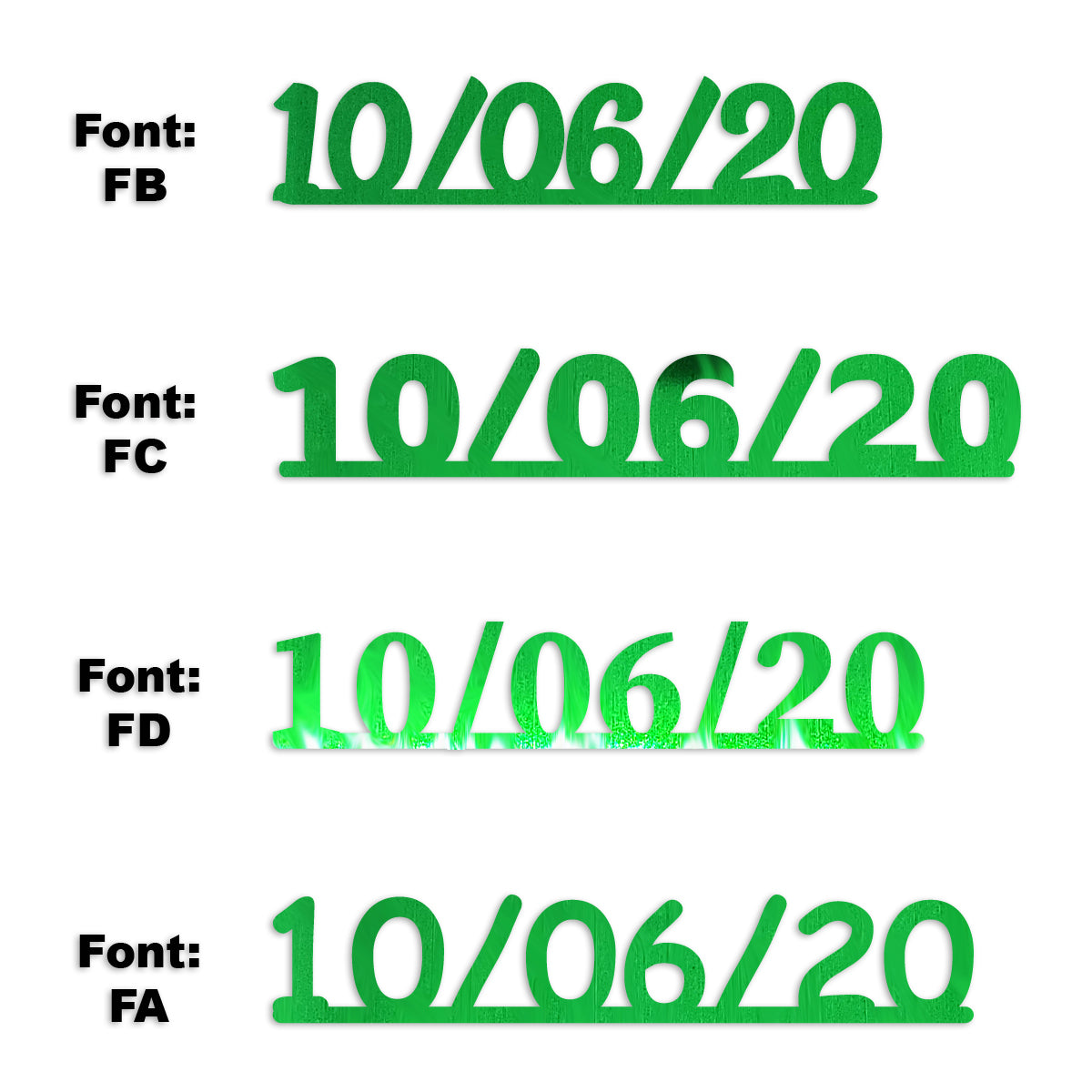 Custom-Fetti Date - 10/06/24 or 10/06/25  Green