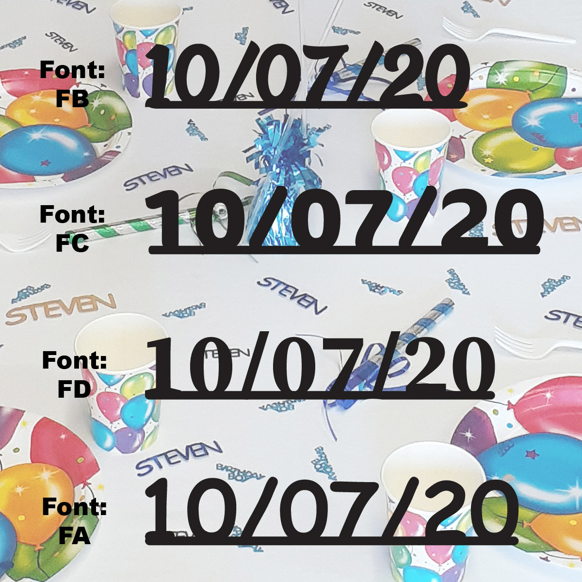 Custom-Fetti Date - 10/07/24 or 10/07/25  Black