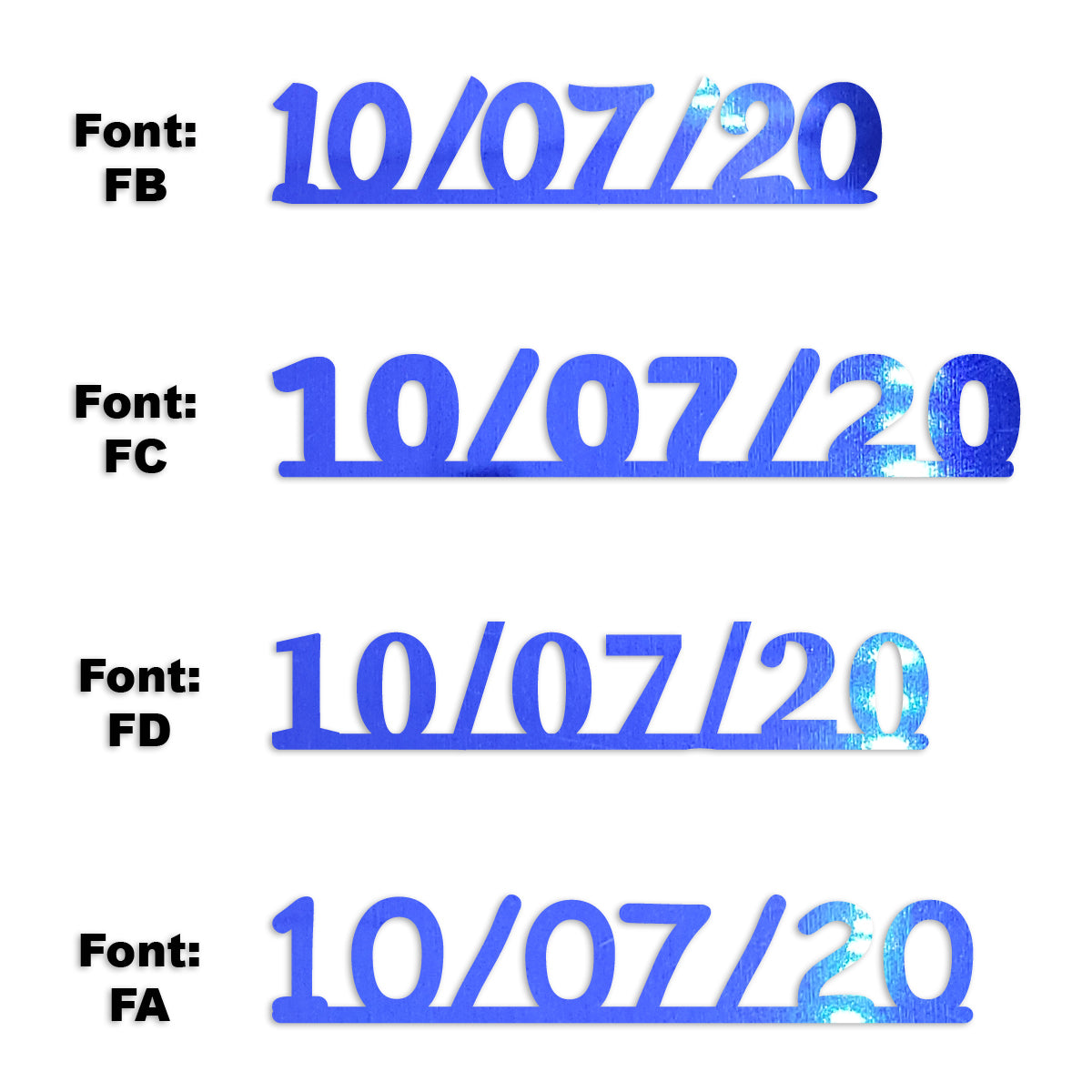 Custom-Fetti Date - 10/07/24 or 10/07/25  Blue Royal