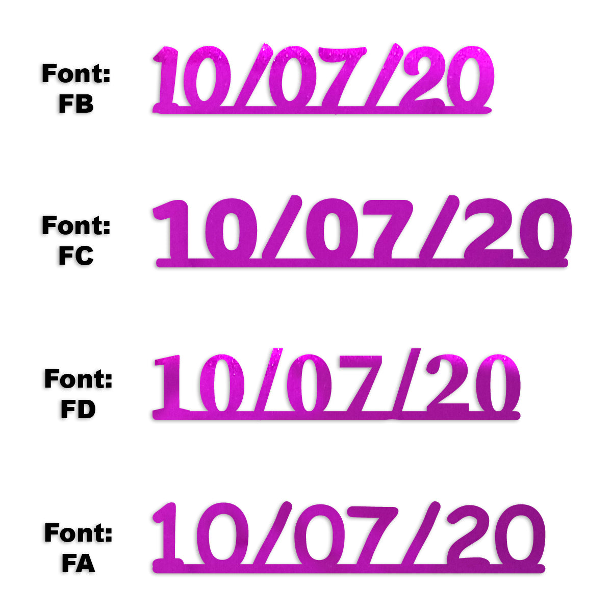 Custom-Fetti Date - 10/07/24 or 10/07/25  Fuchsia