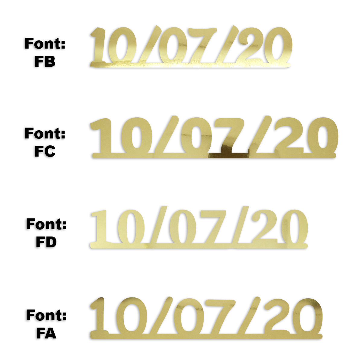 Custom-Fetti Date - 10/07/24 or 10/07/25  Gold