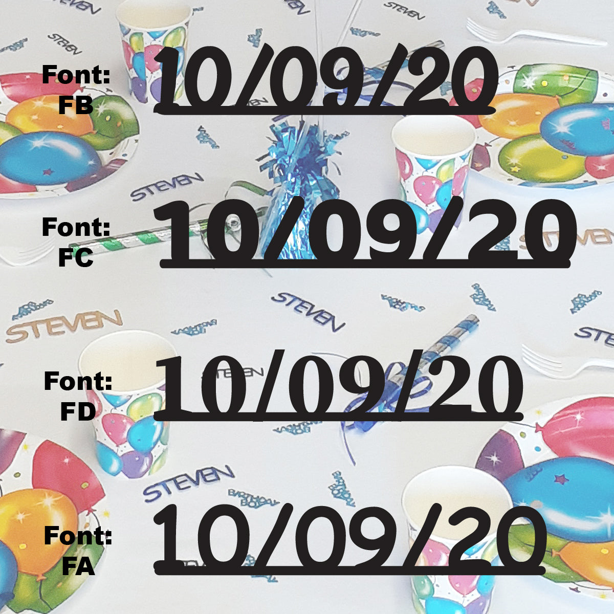 Custom-Fetti Date - 10/09/24 or 10/09/25  Black