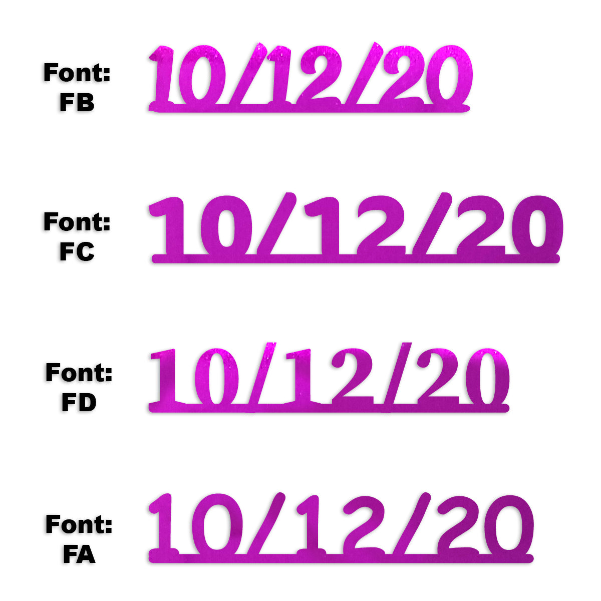 Custom-Fetti Date - 10/12/24 or 10/12/25  Fuchsia