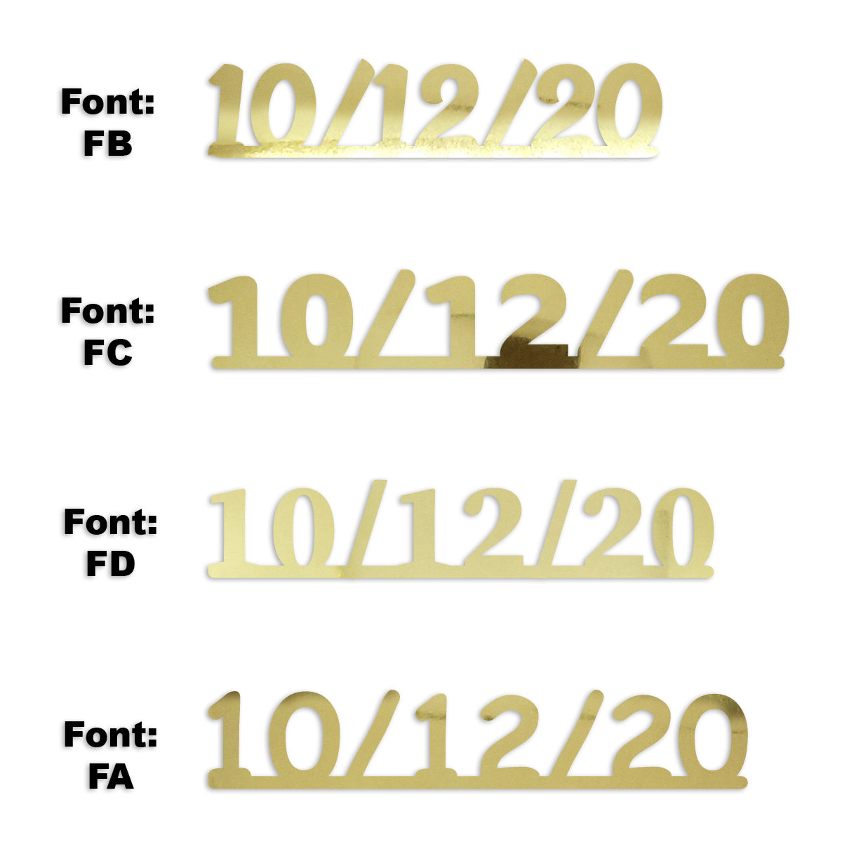 Custom-Fetti Date - 10/12/24 or 10/12/25  Gold