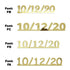 Custom-Fetti Date - 10/12/24 or 10/12/25  Gold