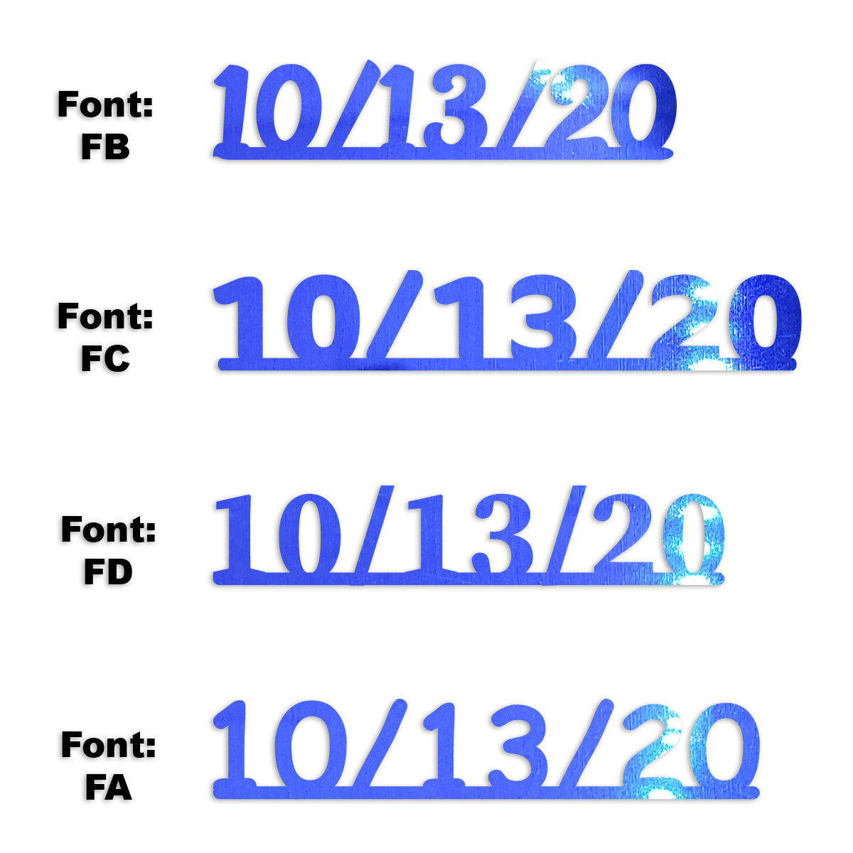 Custom-Fetti Date - 10/13/24 or 10/13/25  Blue Royal