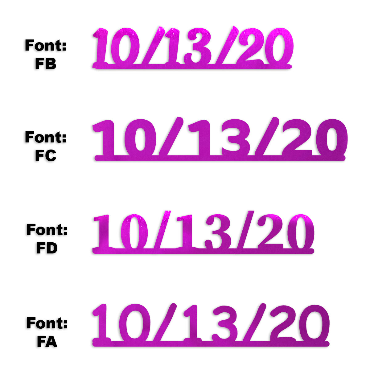 Custom-Fetti Date - 10/13/24 or 10/13/25  Fuchsia