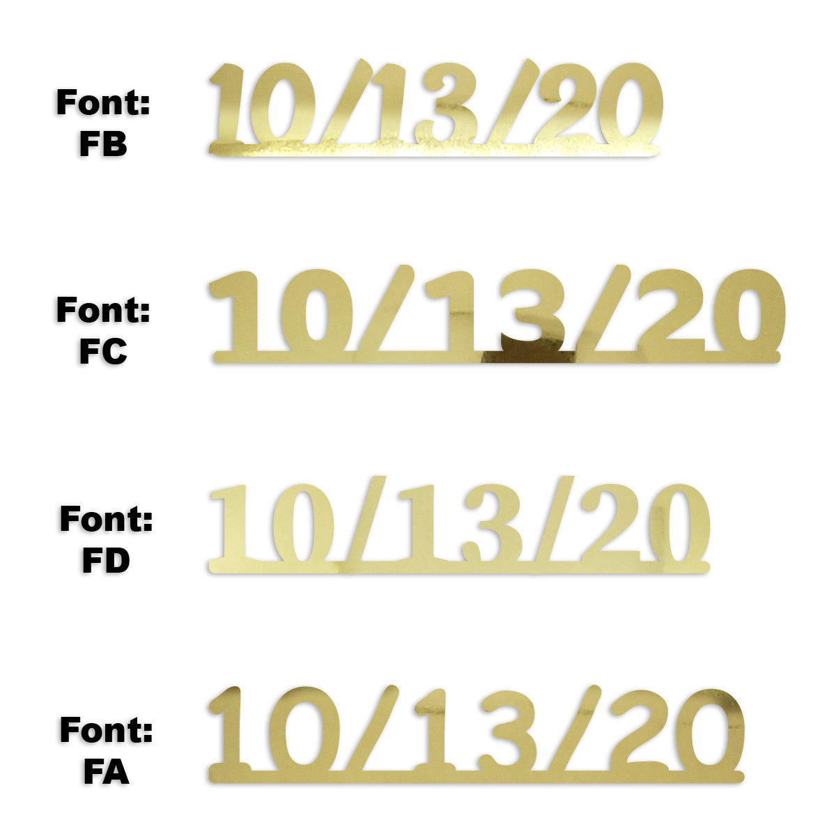 Custom-Fetti Date - 10/13/24 or 10/13/25  Gold