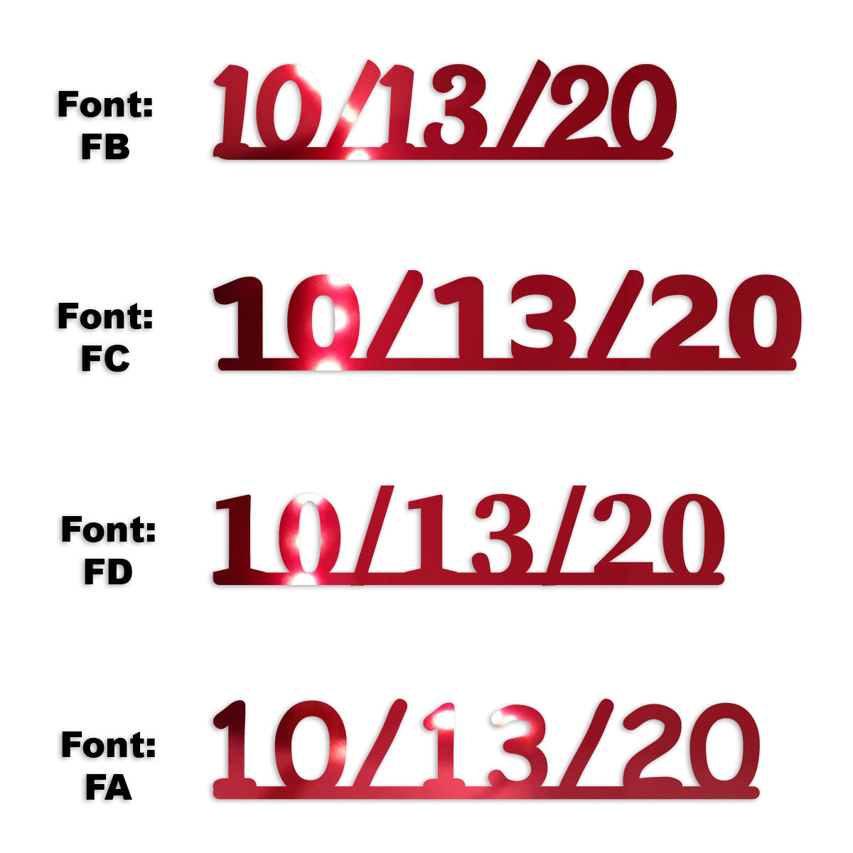 Custom-Fetti Date - 10/13/24 or 10/13/25  Red