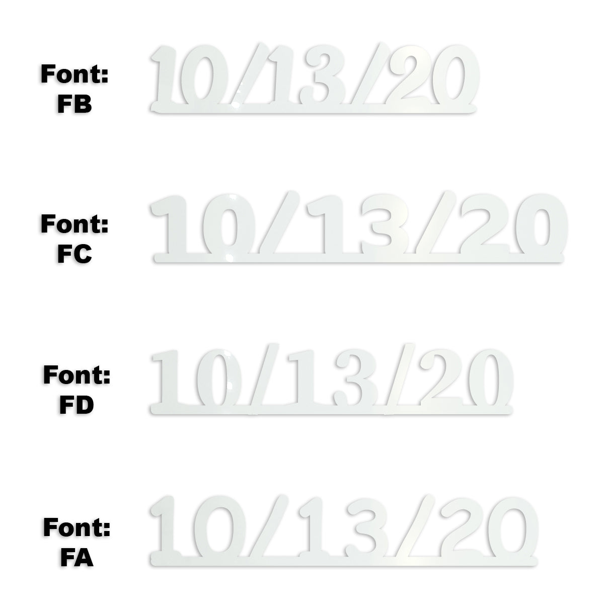 Custom-Fetti Date - 10/13/24 or 10/13/25  White