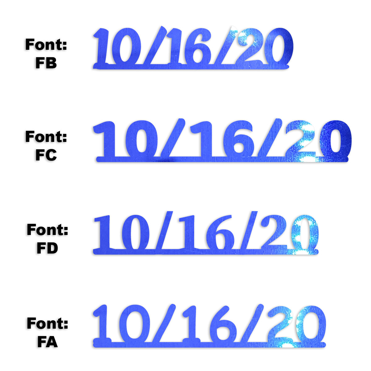 Custom-Fetti Date - 10/16/24 or 10/16/25  Blue Royal
