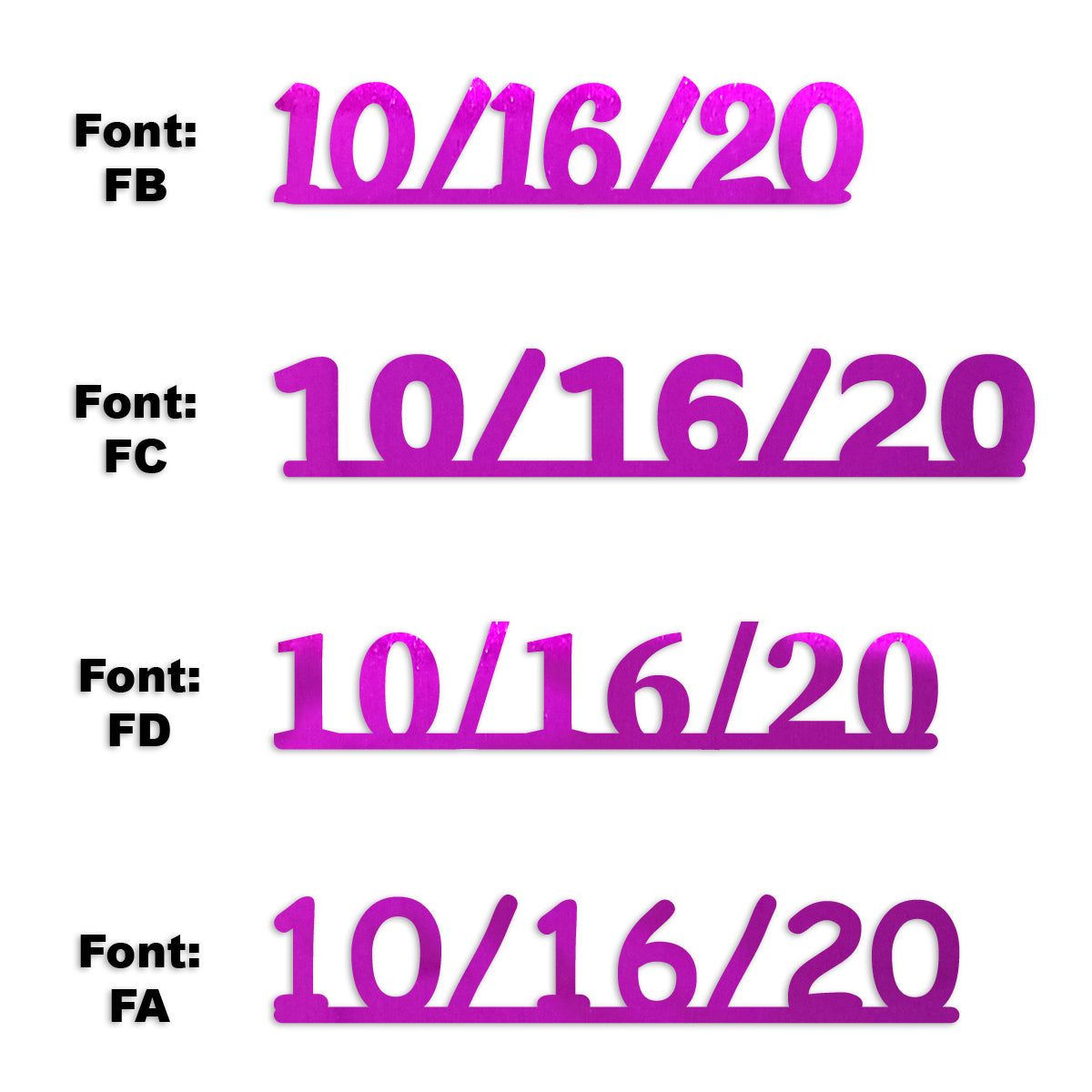 Custom-Fetti Date - 10/16/24 or 10/16/25  Fuchsia