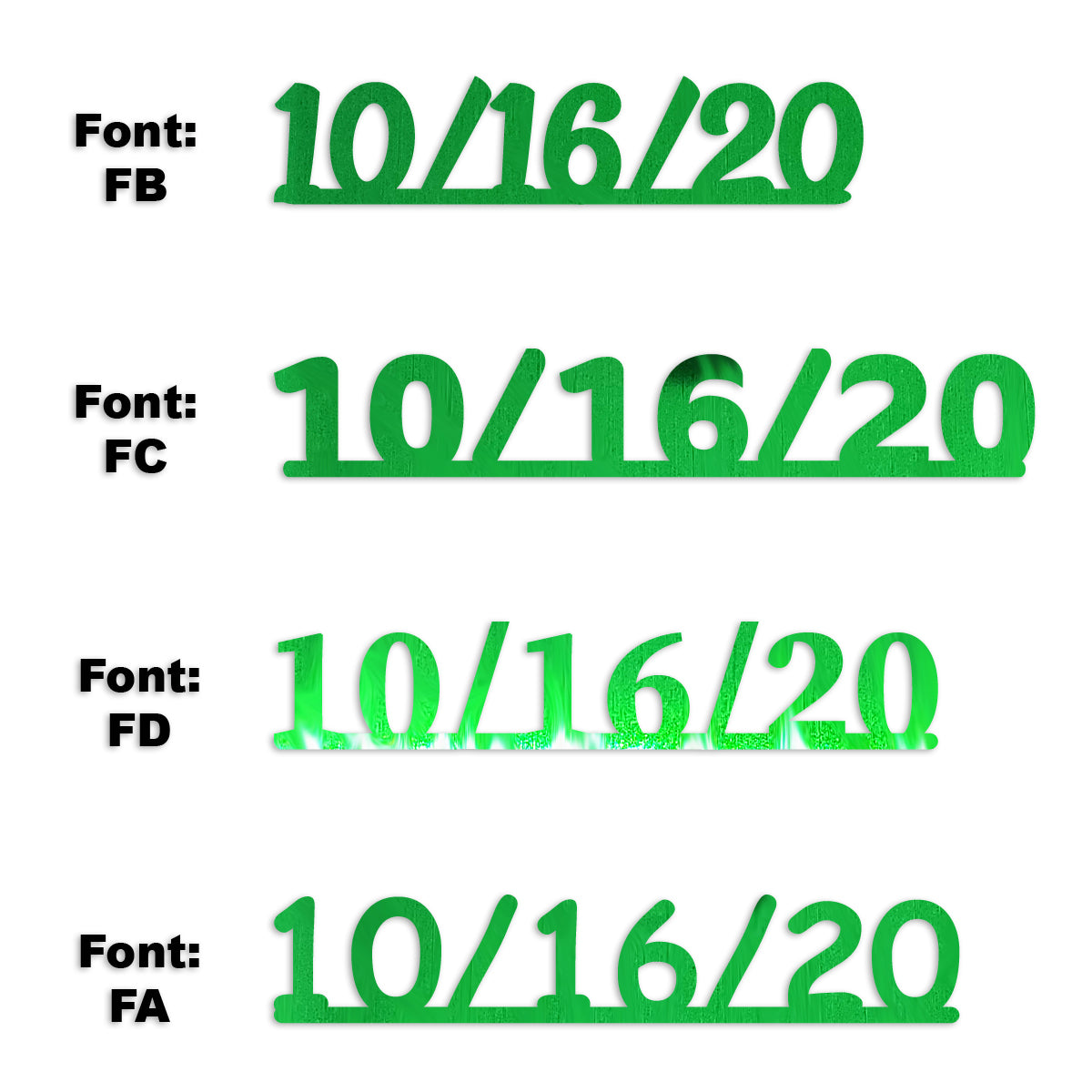 Custom-Fetti Date - 10/16/24 or 10/16/25  Green