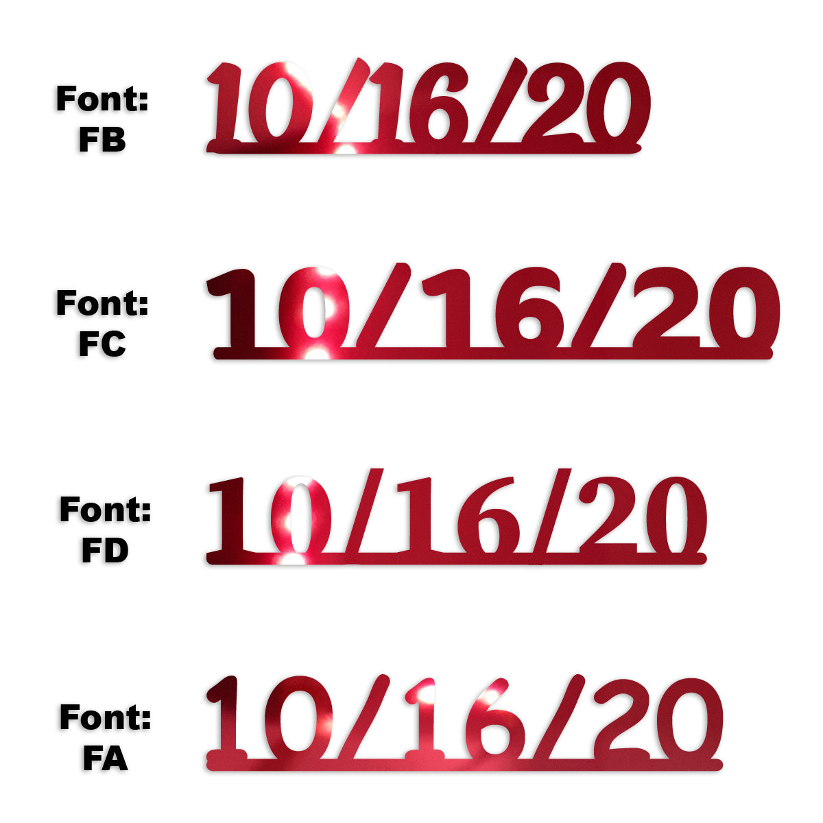 Custom-Fetti Date - 10/16/24 or 10/16/25  Red