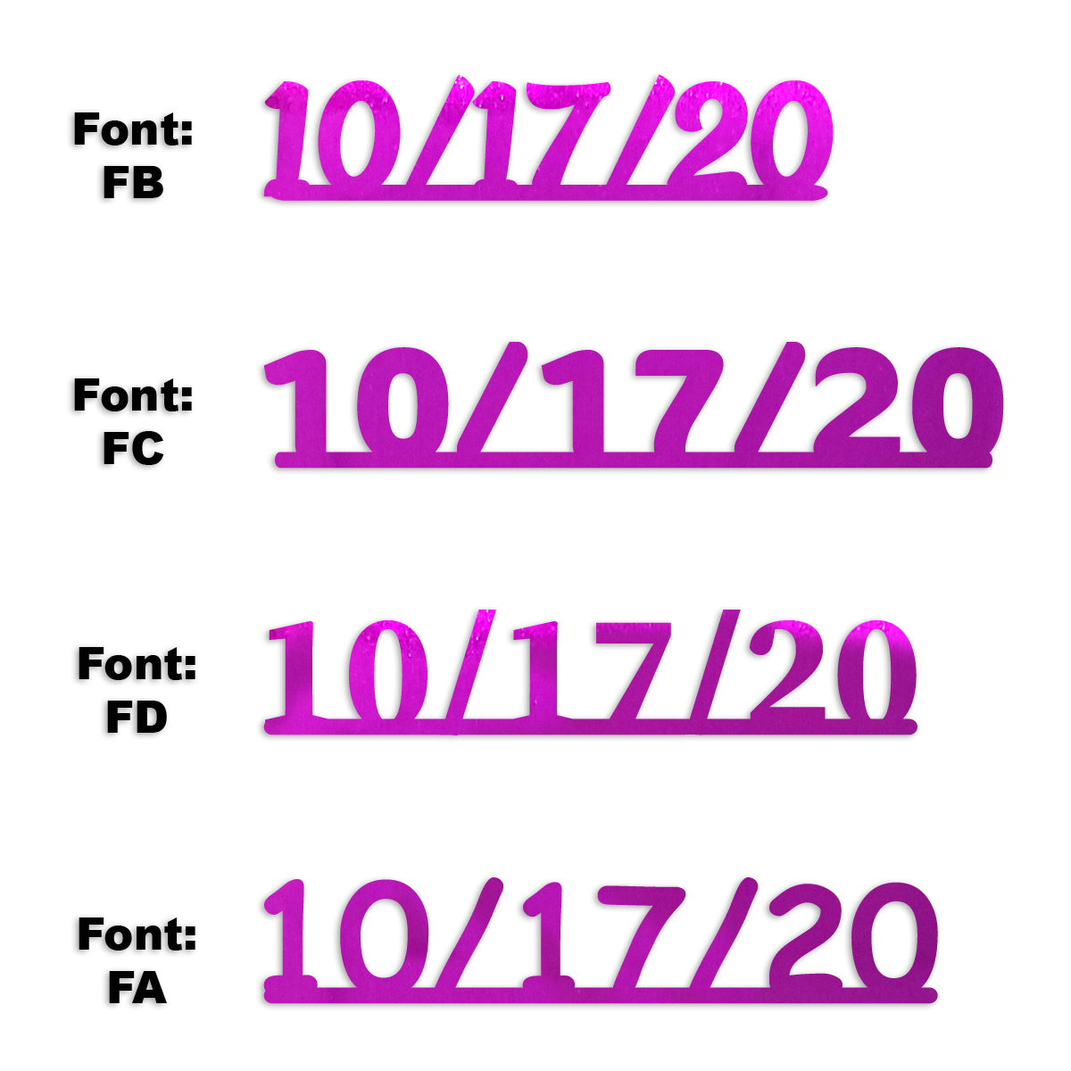 Custom-Fetti Date - 10/17/24 or 10/17/25  Fuchsia
