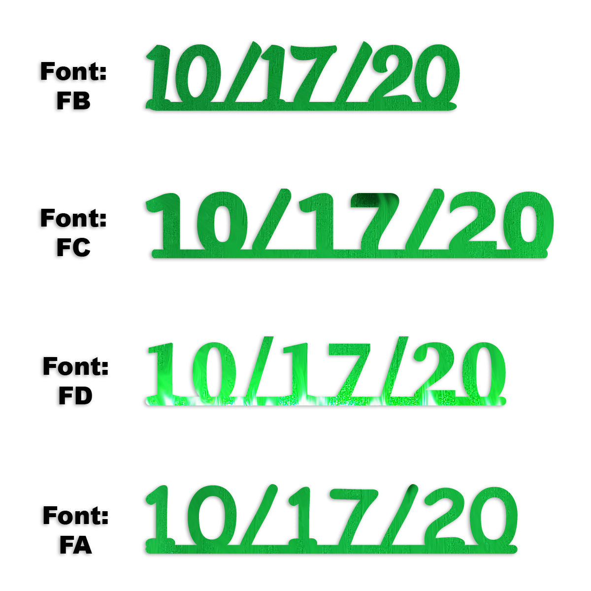 Custom-Fetti Date - 10/17/24 or 10/17/25  Green