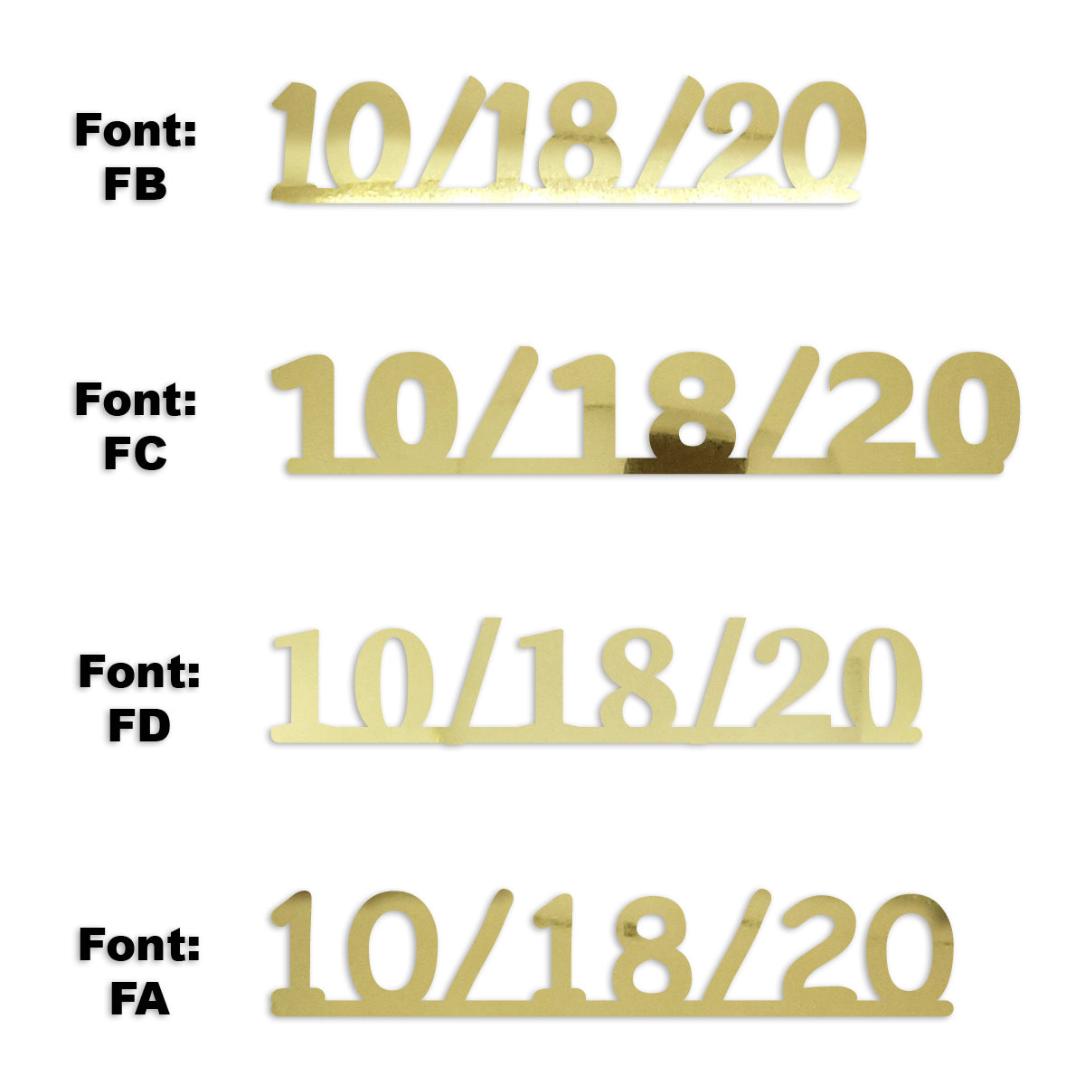 Custom-Fetti Date - 10/18/24 or 10/18/25  Gold