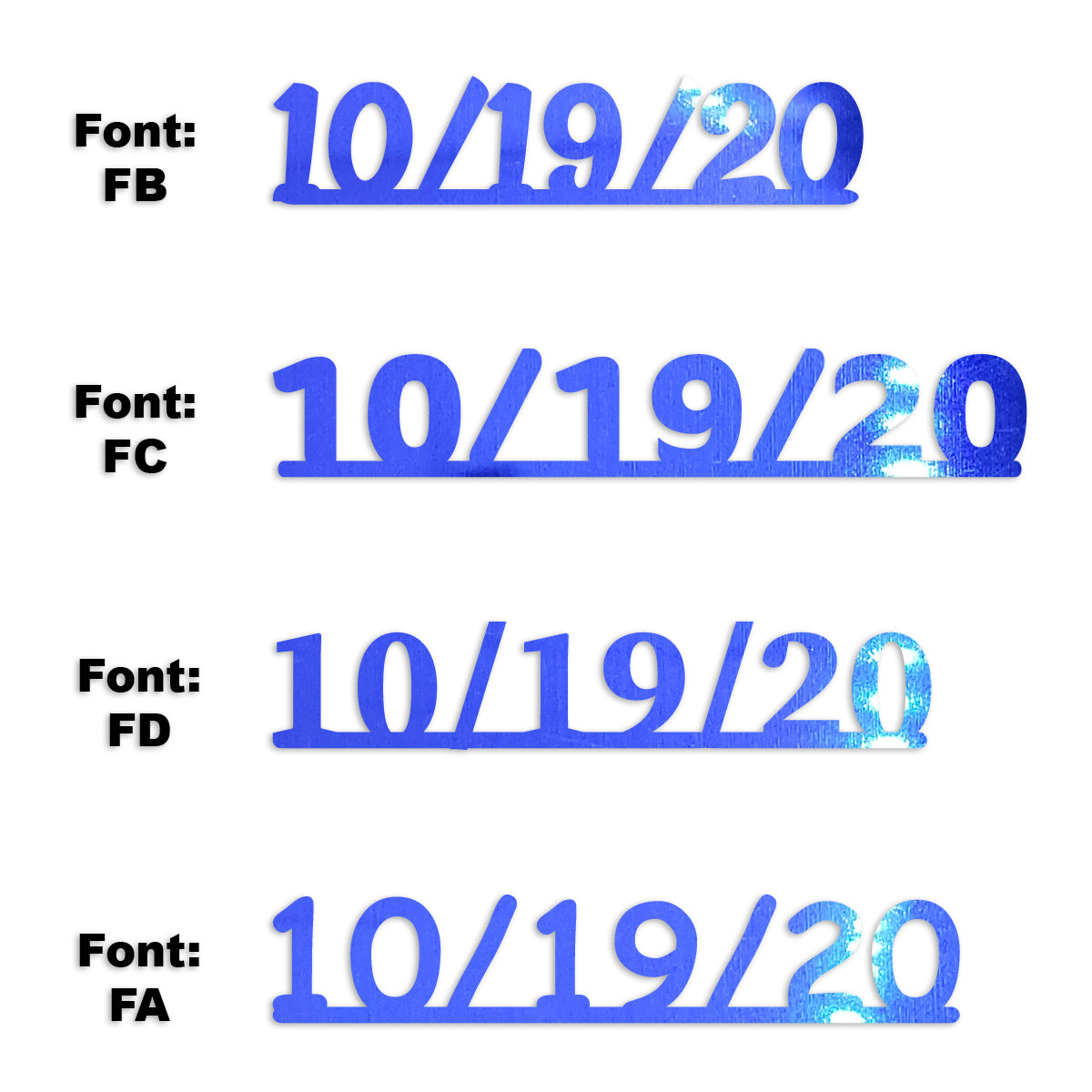 Custom-Fetti Date - 10/19/24 or 10/19/25  Blue Royal