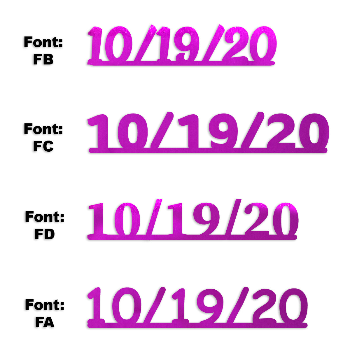 Custom-Fetti Date - 10/19/24 or 10/19/25  Fuchsia