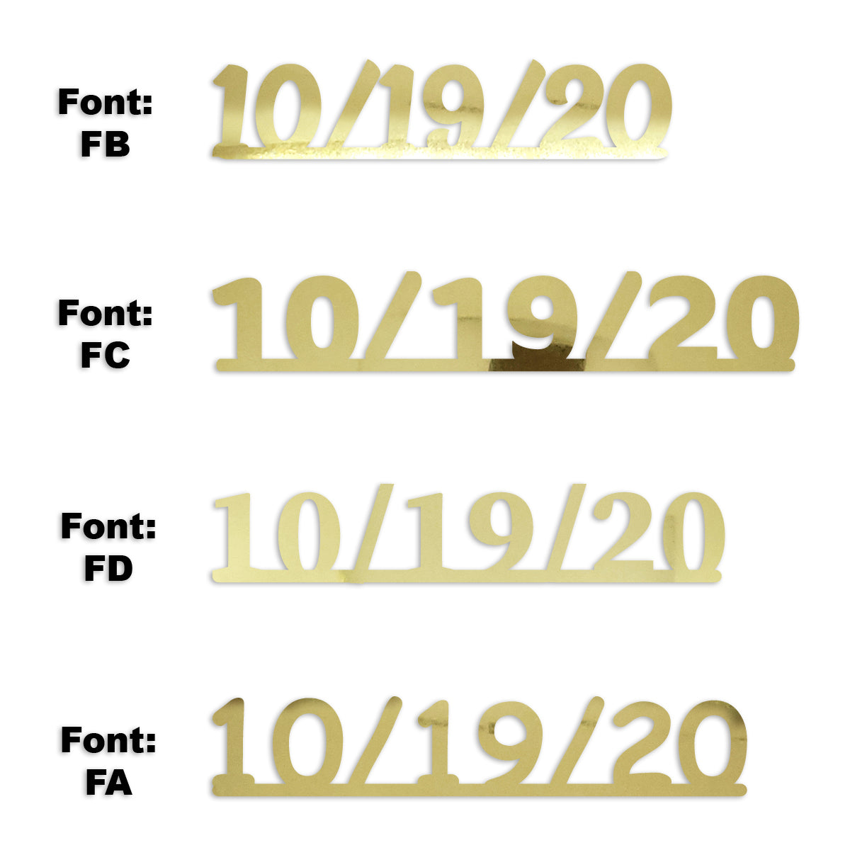 Custom-Fetti Date - 10/19/24 or 10/19/25  Gold