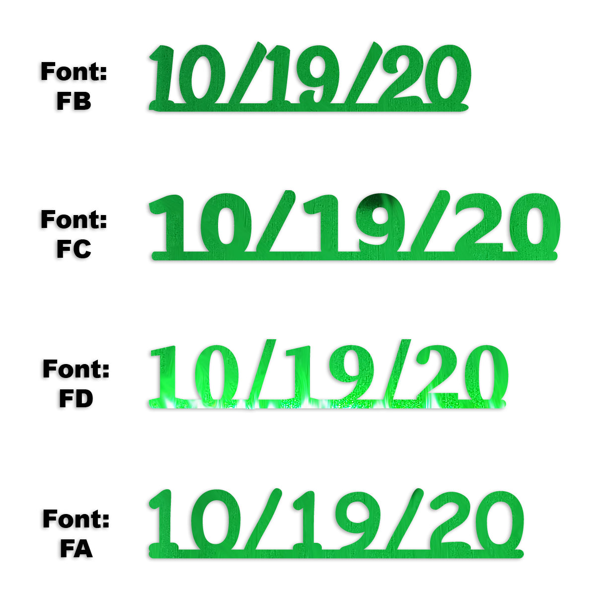 Custom-Fetti Date - 10/19/24 or 10/19/25  Green
