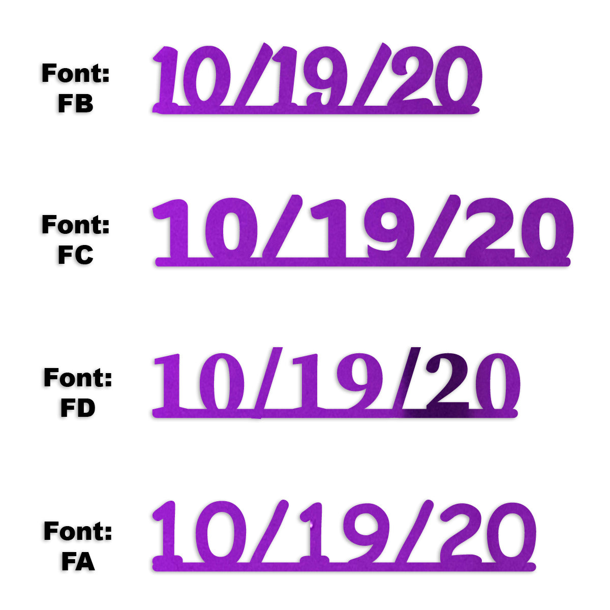 Custom-Fetti Date - 10/19/24 or 10/19/25  Purple