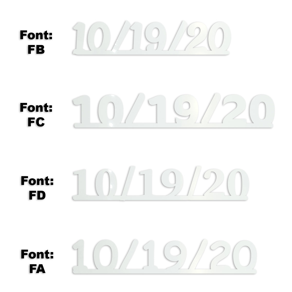 Custom-Fetti Date - 10/19/24 or 10/19/25  White