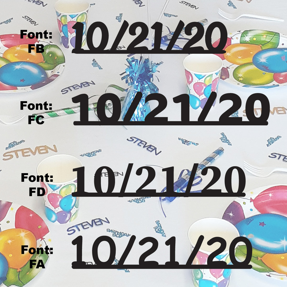 Custom-Fetti Date - 10/21/24 or 10/21/25  Black