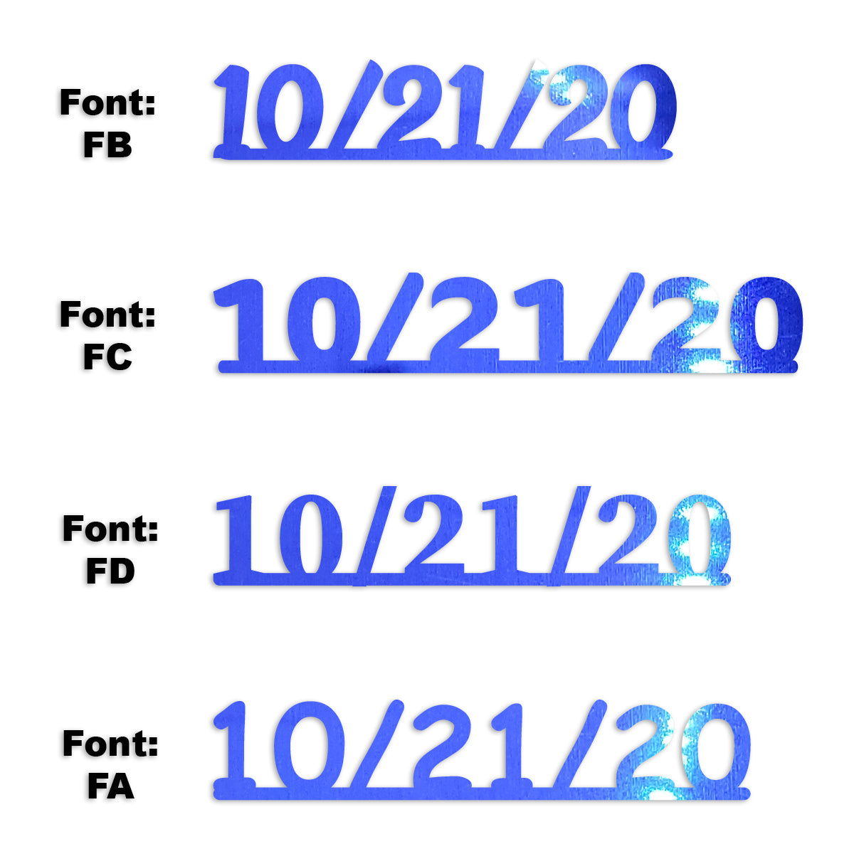 Custom-Fetti Date - 10/21/24 or 10/21/25  Blue Royal