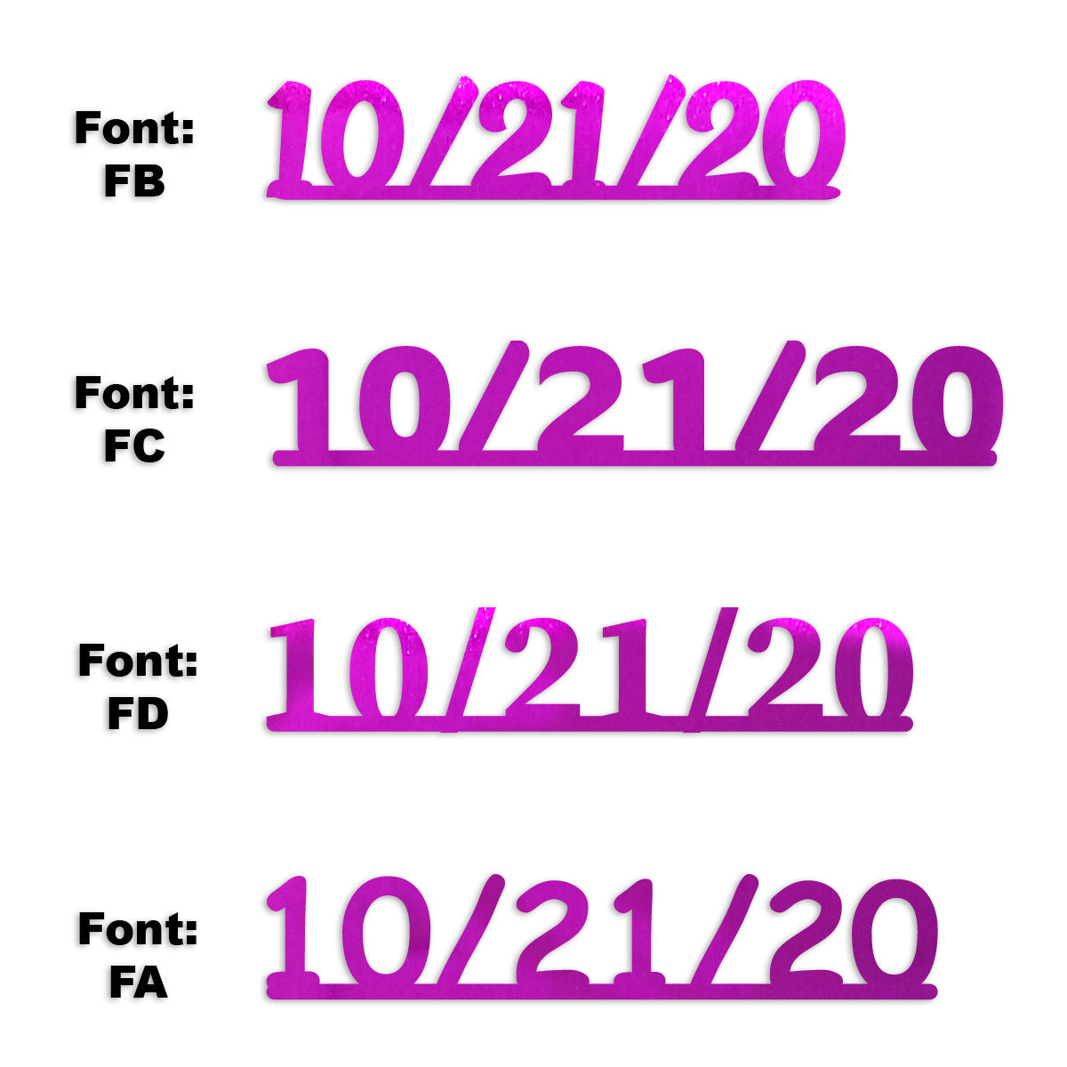 Custom-Fetti Date - 10/21/24 or 10/21/25  Fuchsia