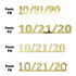 Custom-Fetti Date - 10/21/24 or 10/21/25  Gold