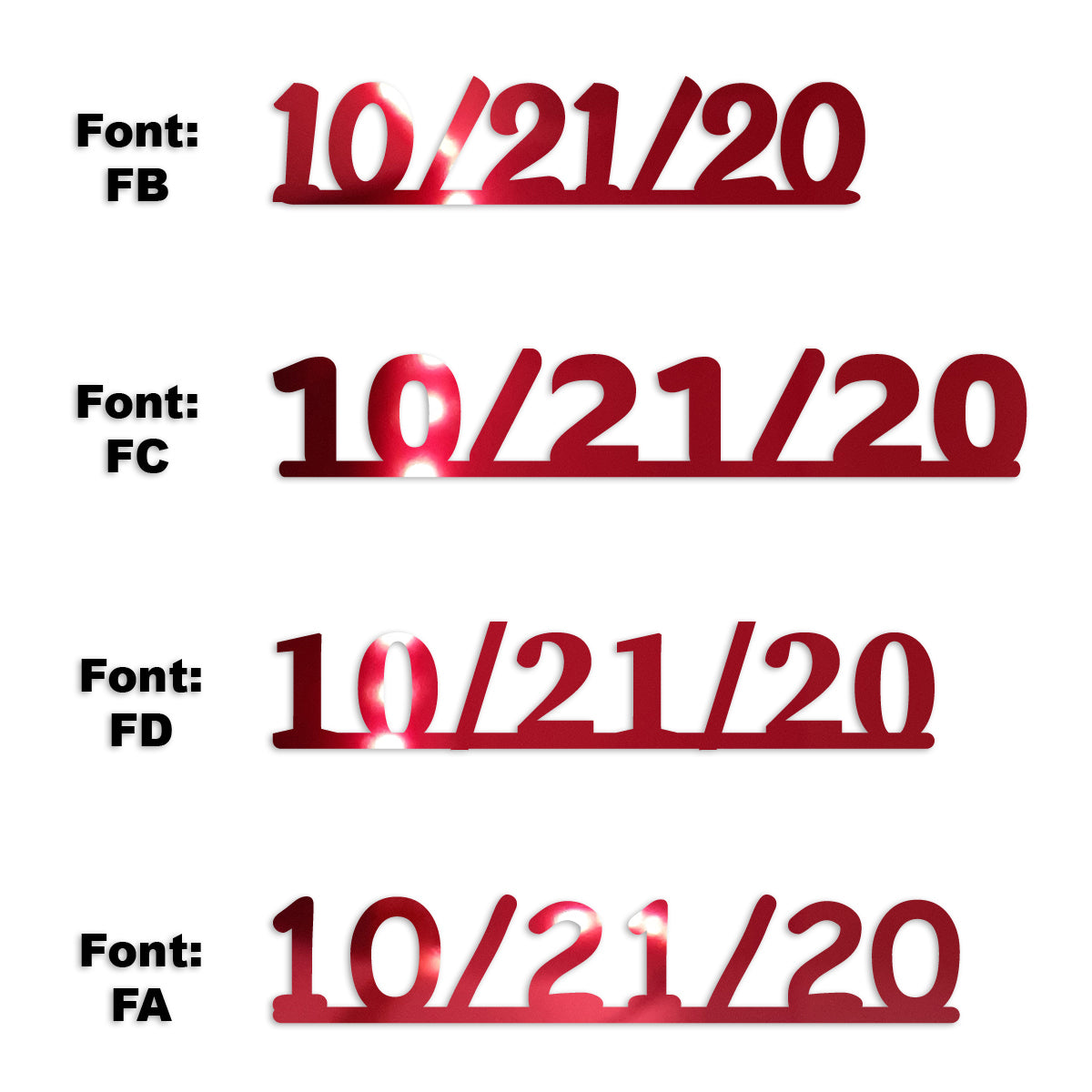 Custom-Fetti Date - 10/21/24 or 10/21/25  Red