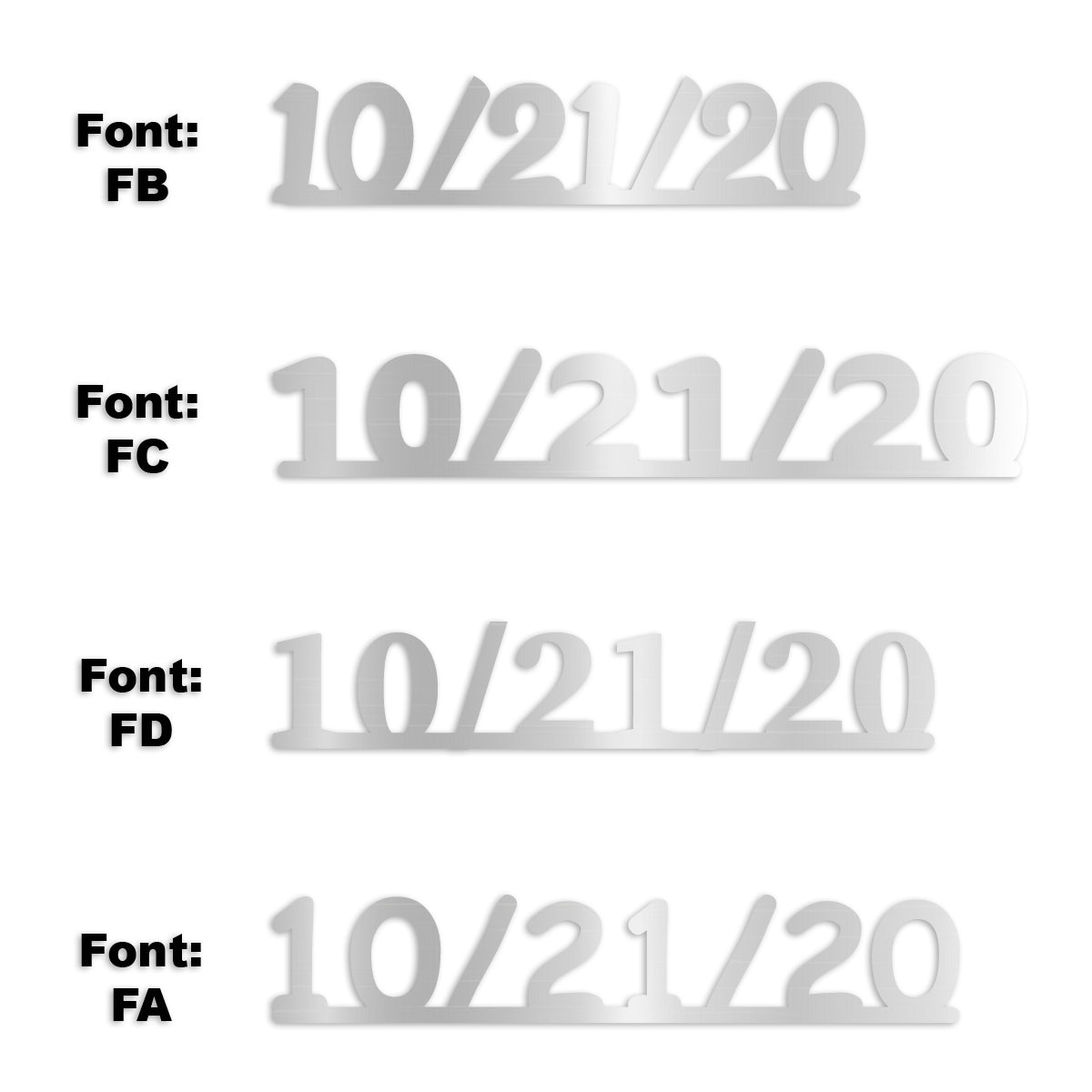 Custom-Fetti Date - 10/21/24 or 10/21/25  Silver