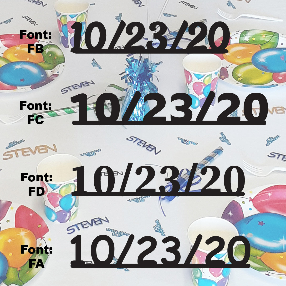 Custom-Fetti Date - 10/23/24 or 10/23/25  Black