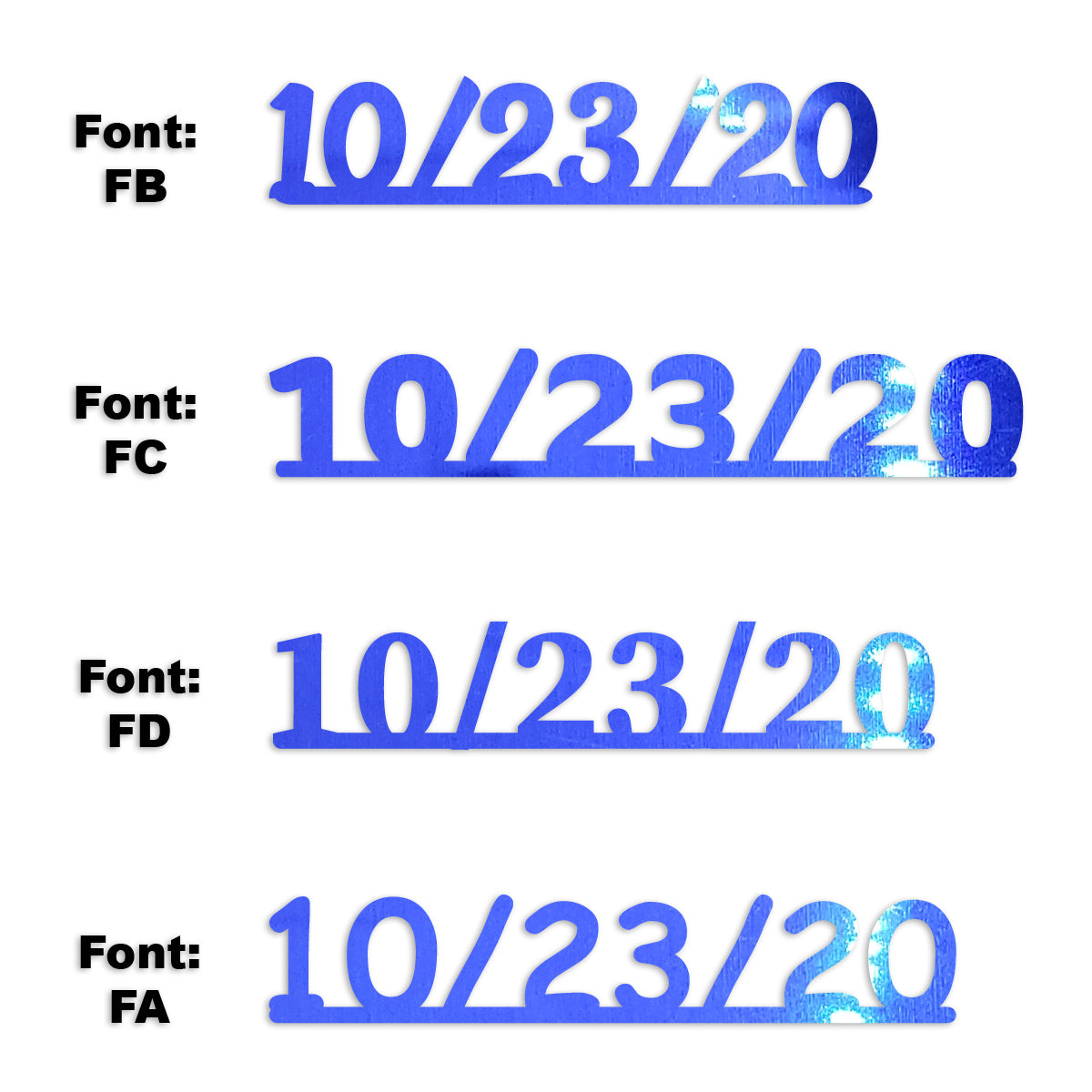 Custom-Fetti Date - 10/23/24 or 10/23/25  Blue Royal
