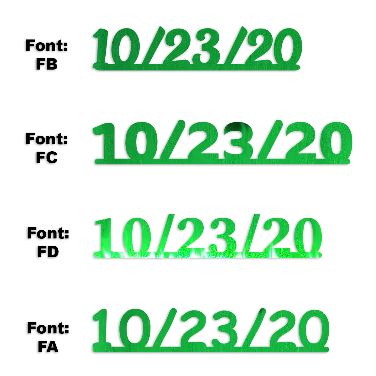 Custom-Fetti Date - 10/23/24 or 10/23/25  Green