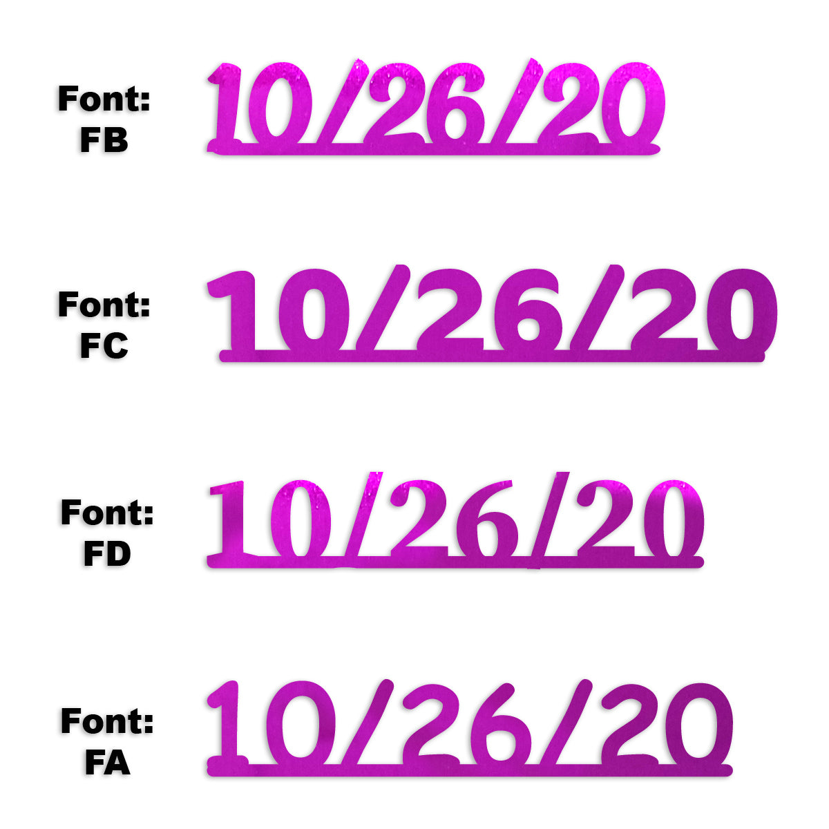 Custom-Fetti Date - 10/26/24 or 10/26/25  Fuchsia