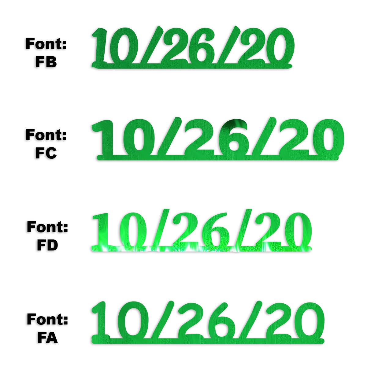 Custom-Fetti Date - 10/26/24 or 10/26/25  Green