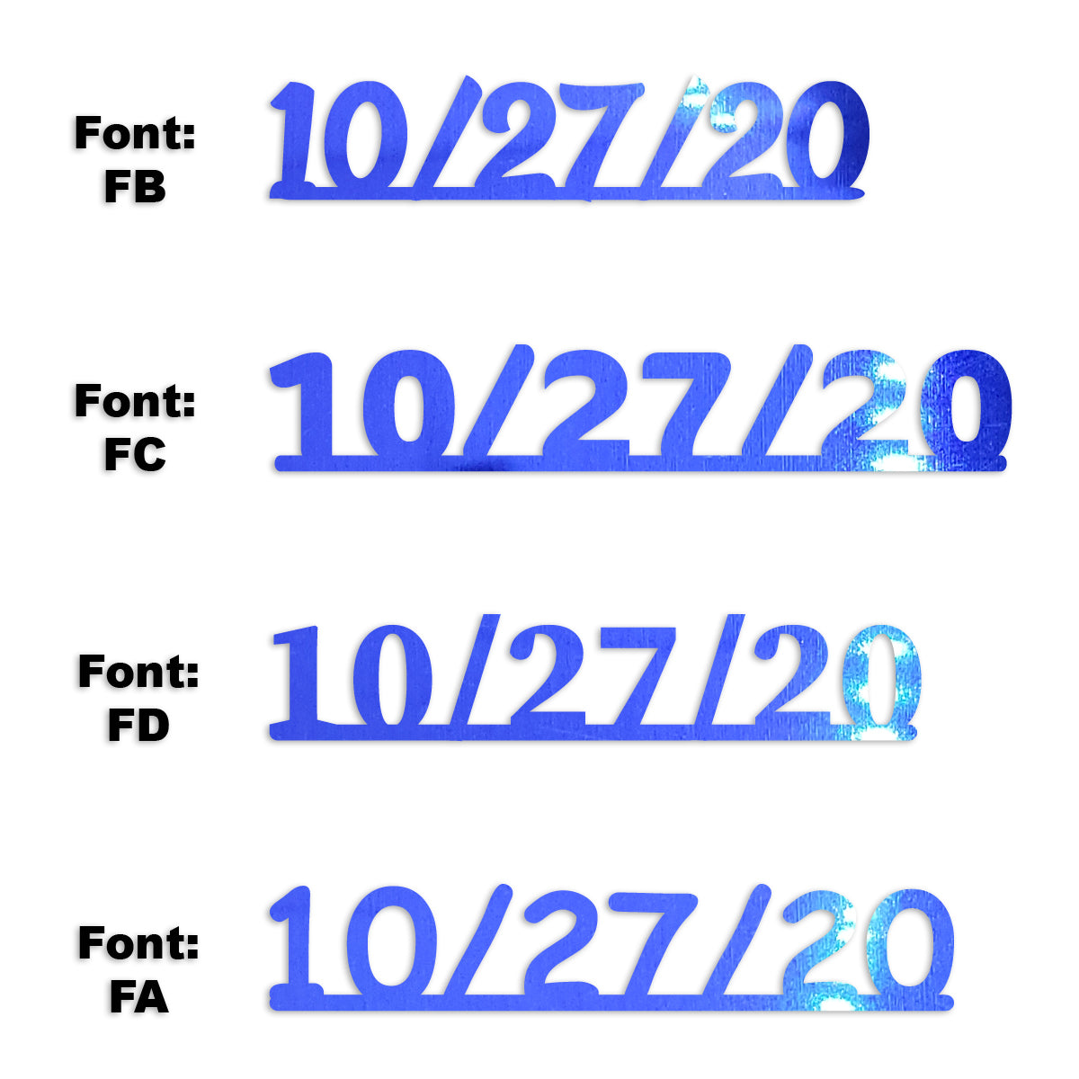 Custom-Fetti Date - 10/27/24 or 10/27/25  Blue Royal