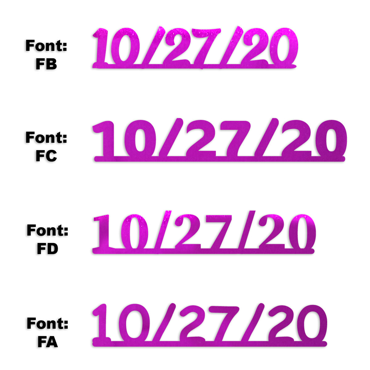 Custom-Fetti Date - 10/27/24 or 10/27/25  Fuchsia