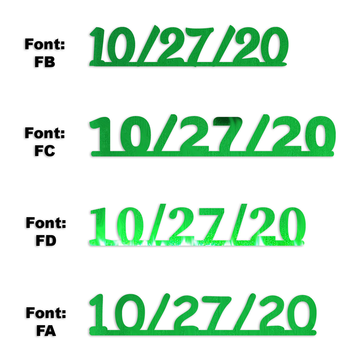 Custom-Fetti Date - 10/27/24 or 10/27/25  Green