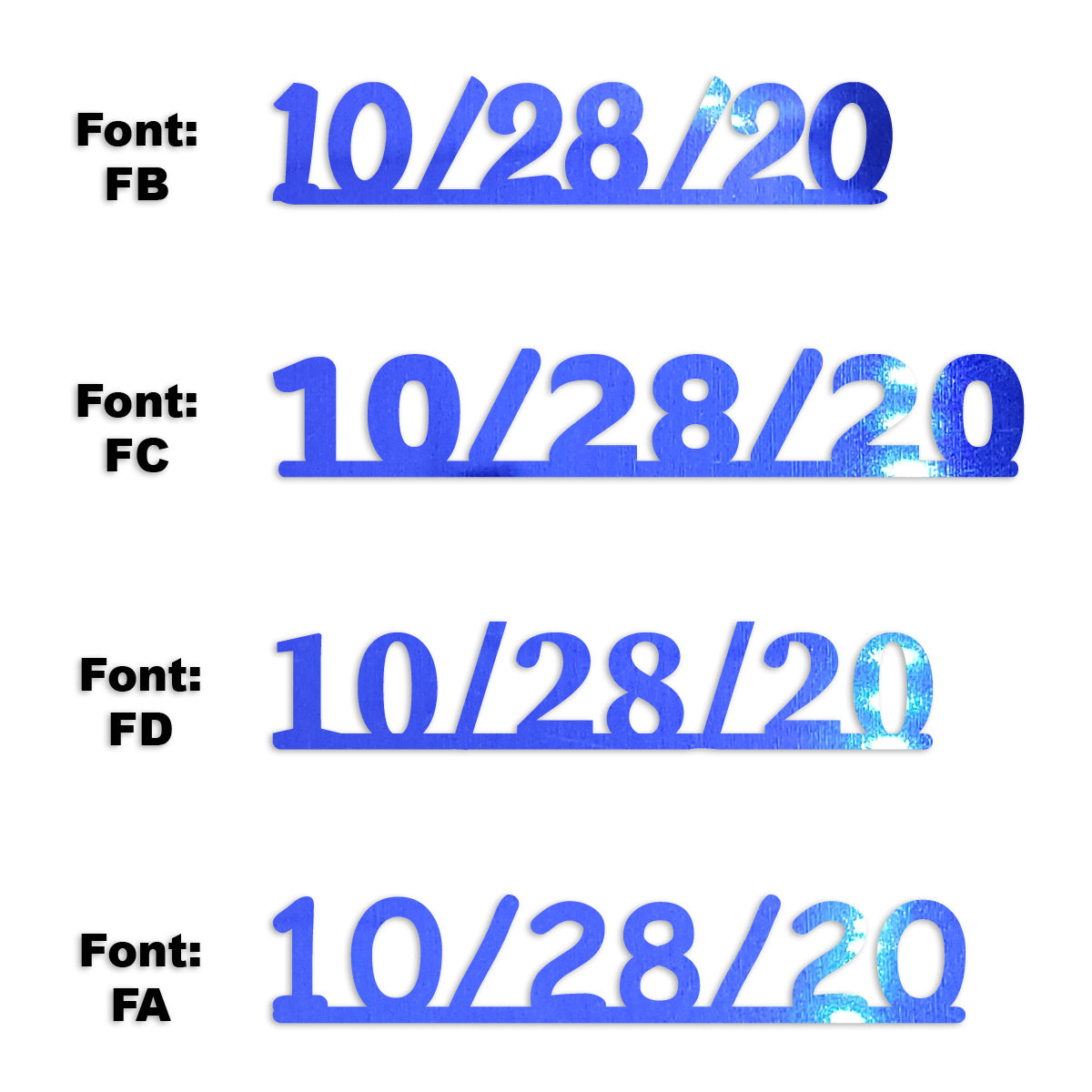 Custom-Fetti Date - 10/28/24 or 10/28/25  Blue Royal