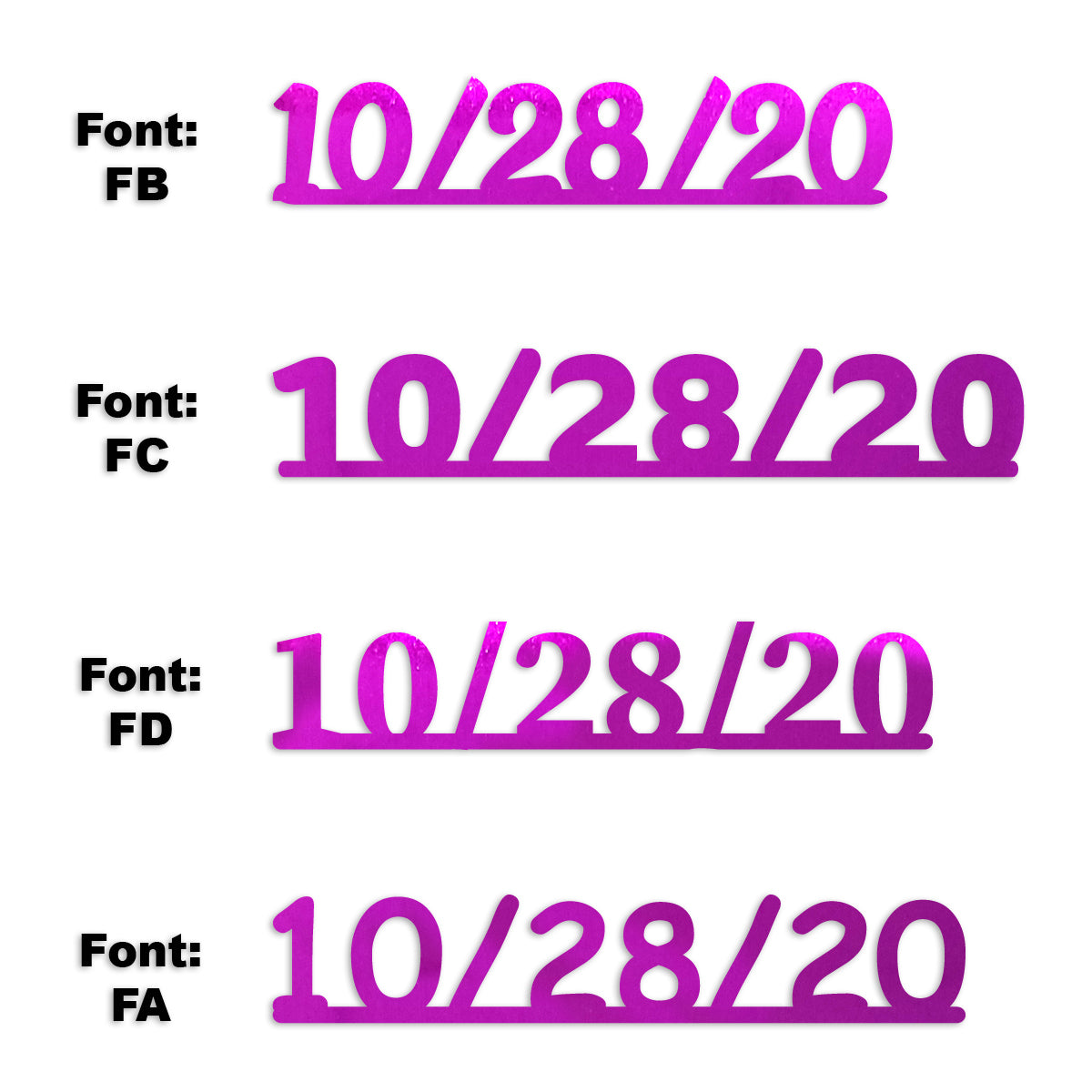 Custom-Fetti Date - 10/28/24 or 10/28/25  Fuchsia